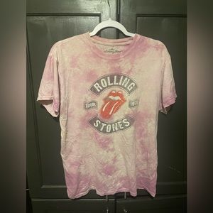 M Rolling Stone Pink tie-dye shirt